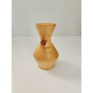 Turned Wood Vase Spinning Aspen Wood Studios Handcrafted Colorado 5"X3"